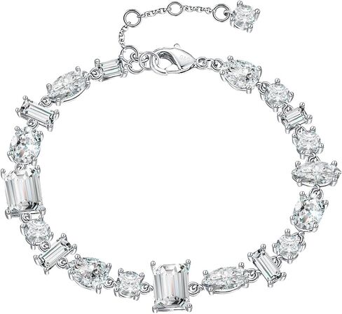 G&GEMSJEW 5A Cubic Zirconia Link-Bracelets for Women Rhodium Plated or 14K Gold Plated in Saudi Arabia