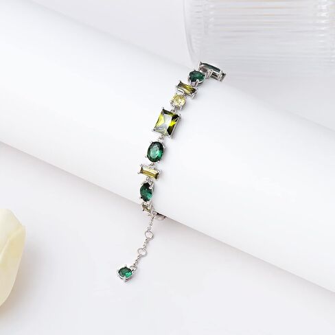 G&GEMSJEW 5A Cubic Zirconia Link-Bracelets for Women Rhodium Plated or 14K Gold Plated in Saudi Arabia
