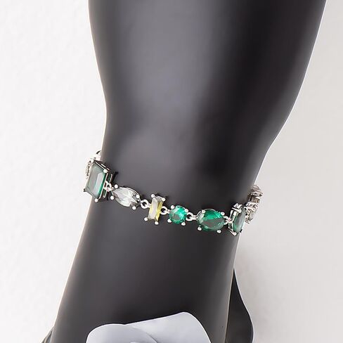 G&GEMSJEW 5A Cubic Zirconia Link-Bracelets for Women Rhodium Plated or 14K Gold Plated in Saudi Arabia