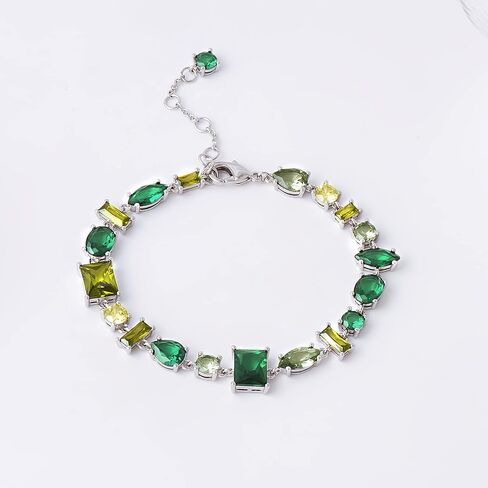 G&GEMSJEW 5A Cubic Zirconia Link-Bracelets for Women Rhodium Plated or 14K Gold Plated in Saudi Arabia