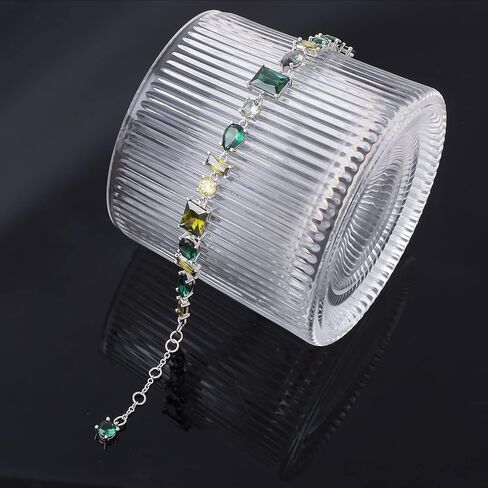 G&GEMSJEW 5A Cubic Zirconia Link-Bracelets for Women Rhodium Plated or 14K Gold Plated in Saudi Arabia