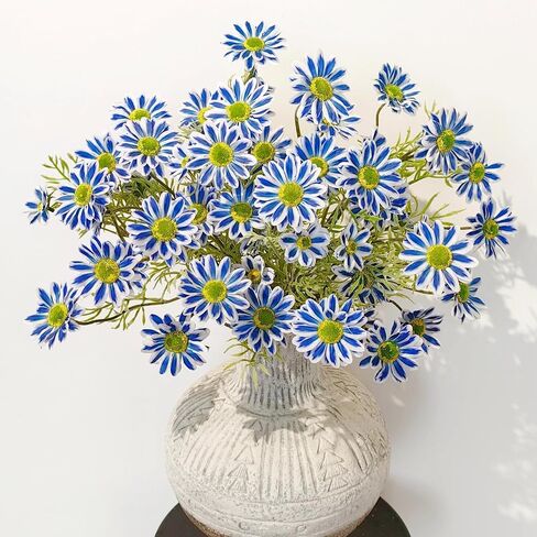 Cosmos Silk Flowers 24'' Wild Flowers Artificial Fake Flowers Arrangement for Wedding Party Kitchens Home Decoration (Blue) in Saudi Arabia