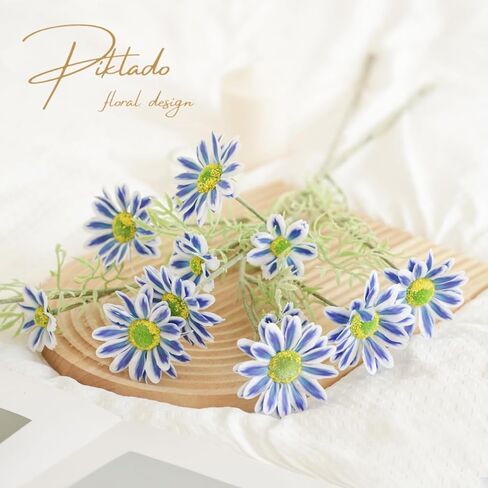 Cosmos Silk Flowers 24'' Wild Flowers Artificial Fake Flowers Arrangement for Wedding Party Kitchens Home Decoration (Blue) in Saudi Arabia