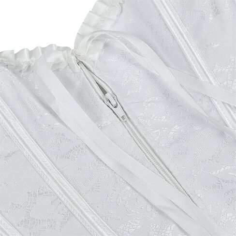 Grebrafan Womens Corsets Zip Renaissance Corset Bustier Top in Kuwait