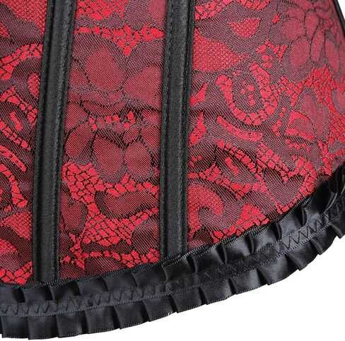 Grebrafan Womens Corsets Zip Renaissance Corset Bustier Top in Kuwait
