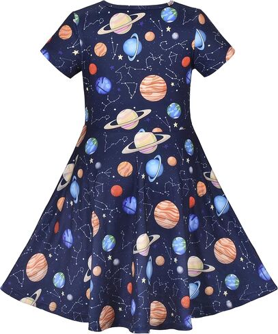 Sunny Fashion Girls Dress Short Sleeve Casual Summer Sundress in Kuwait