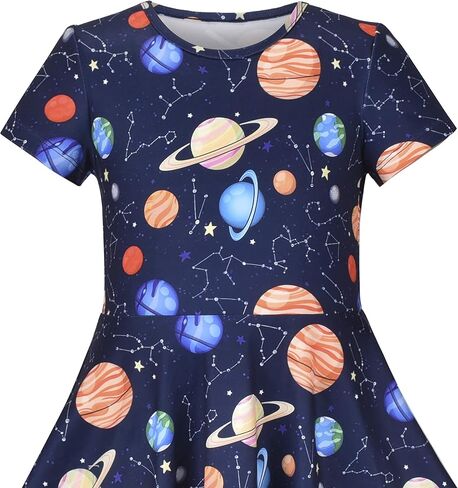 Sunny Fashion Girls Dress Short Sleeve Casual Summer Sundress in Kuwait