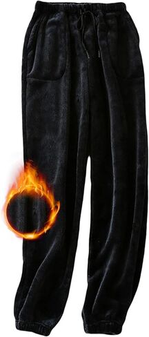 سروال بيجامة حريمي من Springrain سروال منفوش مريح من الصوف الدافئ مع جيوب in Kuwait