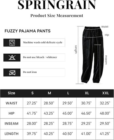 سروال بيجامة حريمي من Springrain سروال منفوش مريح من الصوف الدافئ مع جيوب in Kuwait