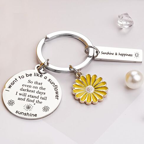 سلسلة مفاتيح عباد الشمس هدايا ملهمة للنساء، هدية روحية للفتيات والأولاد، سلاسل مفاتيح لجوارب عيد الميلاد للابنة in Kuwait