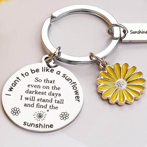 سلسلة مفاتيح عباد الشمس هدايا ملهمة للنساء، هدية روحية للفتيات والأولاد، سلاسل مفاتيح لجوارب عيد الميلاد للابنة in Kuwait