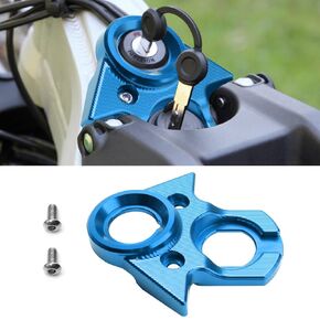 غطاء مفتاح الإشعال، مجموعة المفاتيح غطاء أسطوانة قفل الإشعال لـ Sur Ron Light Bee X/S & Segway X160/X260، غطاء حلقة مفاتيح الدراجة الترابية غطاء ديكور لوحة ديكور (أزرق)