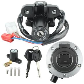 MOTOALL Ignition Switch Seat Lock Fuel Gas Cap Tank Key Set Fit for Yamaha YZF R1 R6 FZ6 FZ09 FZ6R