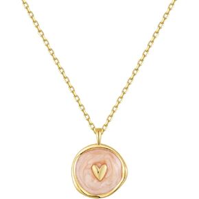 S.Leaf Gold Necklaces for Women Sterling Silver Coin Necklace Starburst Pendant Sterling Silver Necklace for Women