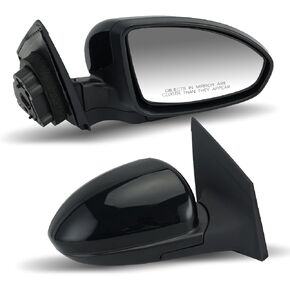 Passenger Side View Mirror Fits 2011 2012 2013 2014 2015 Chevy Cruze Sedan/Hatchback with Power Glass Without Heated Without Turn Signals Without Blind Spot,White Replace GM1321420