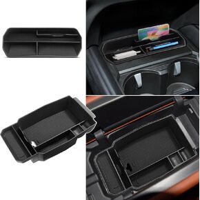 2pcs Compatible with Mazda CX50 2025 2024 2023 Car Center Console Organizer Tray & Armrest Storage Box Armrest Cover Compatible with Mazda CX-50 Accessories