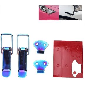 KIMISS Auto Bumper Clip Hasp,Universal Security Car Truck Hook Lock Clip Quick Release Small Blue