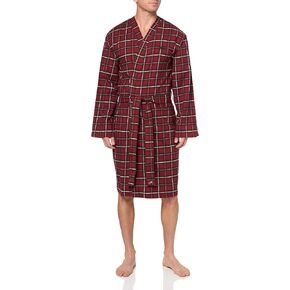 BOSS Mens Check Flannel Robe