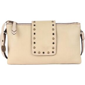 9.5 inch Genuine Italian Leather Boho Studded Crossbody Sling Bag - Stylish, Durable, & Perfect for Everyday Use for women