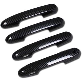 Beautost Fit for Toyota RAV4 2019 2020 2021 2022 2023 2024 2025 Door Handle Cover Trims ABS Carbon Fiber Black