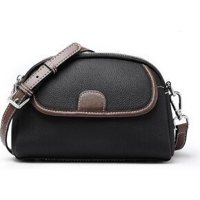Small Crossbody Bags for Women Leather Cell Phone Bag Multi-Compartment Shoulder Bag Adjustable Shoulder Strap