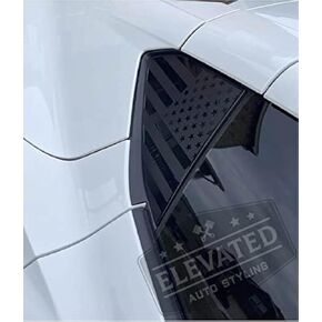 American Flag Window Decal Set Fits Chevy Corvette 2020-2023 Coupe