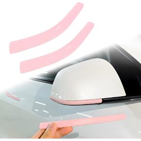 Fit Ttesl Model 3 Side Mirror Trim Strip Compatible with Model 3 2017-2023 2024protect Side Mirror Trim Cover ABS Exterior Accessories(Light Pink)