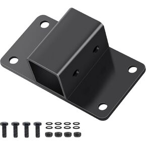 Bolt on Receiver Hitch for Tractor Bucket 2 Inch Receiver with 5/8 inch Center Hole Class 3 Maximum Tow Capacity 6,000 lbs Work Well for Tractor Bucket, RV, UTV, Truck, Black