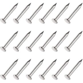 METALLIXITY Small Nails (1.4x13mm) 500pcs, Carbon Steel Tiny Hardware Nails - for Household Woodworking, Silver Tone