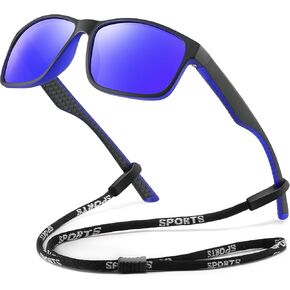 Black Polarized Sunglasses Men - Mens/Womens Sunglasses with UV Blocking for Driving and Hiking