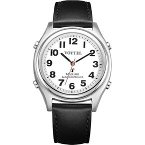 Atomic American English Talking Watch Speaks Clear and Loud Time, Date and Alarm time Stretch Band for Senior,Visually impaired or Blind People