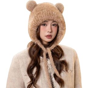 Women's Winter Sherpa Beanie, Knit Ear Flap Hat, Fleece Lined Peruvian Snow Cap, Warm Ski Hat Covering Ears