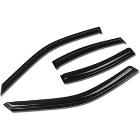 DNA MOTORING WVS-T2-0196 Vent Window Visor Deflector Rain/Sun Guard, Dark Smoke, 4 Piece