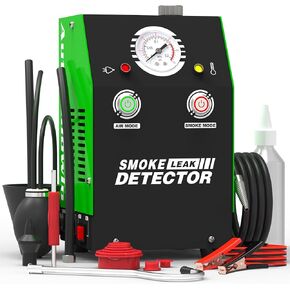 Automotive Evap Smoke Diagnostic Tester - 12V DC Vacuum Leak Detector with Built-in Air Compressor for Pipe System