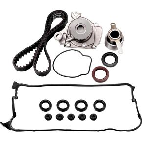 Timing Belt Kit including timing Belt water pump with gasket tensioner bearing etc,OCPTY Compatible for 1996 1997 1998 1999 2000 Honda Civic/1996 1997 Honda Civic del Sol