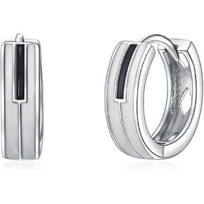 MONGAS Piano Earrings Sterling Silver Piano Huggie Hoop Earrings Music Piano Jewelry for Women