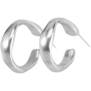 Earrings in metal alloy coated in 15 micro silver.