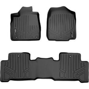 SMARTLINER Custom Fit Floor Mats 2 Row Liner Set Black for 2007-2013 Acura MDX - All Models