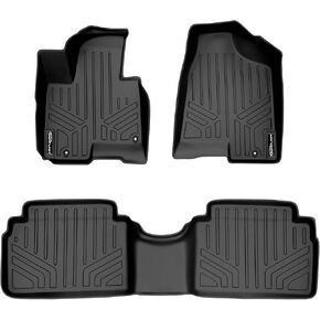 SMARTLINER Custom Fit Floor Mats 2 Row Liner Set Black for 2014-2016 Kia Sportage / 2014-2015 Hyundai Tucson