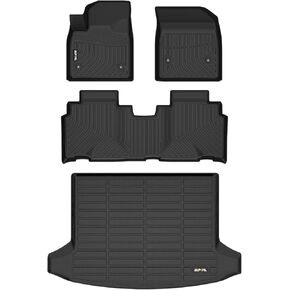 AIPOIL® Floor Mats & Cargo Liner Set for Chevrolet Chevy Blazer EV 2024 2025 & Honda Prologue 2024 2025 All Weather Protection TPE Anti-Slip Automotive Full Set Custom Car Mats Accessories - Black