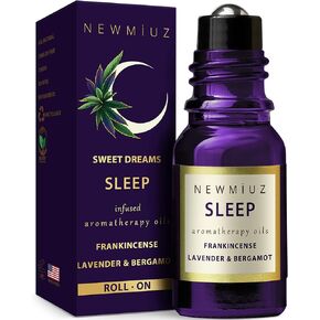 Sleep Well Roll On Essential Oil Anti Stress Calming Aromatherapy Stick Blend Lavender Oil Bergamot Frankincense Destress Relaxation Stress Gifts for Women Perfect Stocking Stuffers NEW MIUZ USA
