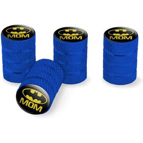 GRAPHICS & MORE Batman Bat Mom Shield Logo Tire Rim Wheel Aluminum Valve Stem Caps