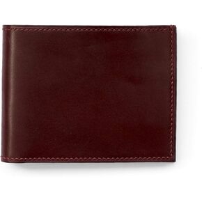 Men's Leather Wallet Bifold Hand Stitch With Premium Full Grain Calf Leather (Burgundy)
