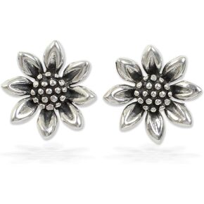 NOVICA Artisan Handcrafted Small Sunflower Stud Earrings | .925 Sterling Silver Stud Earrings | Lightweight With Gift Pouch | Sunflower Love-Themed From Thailand