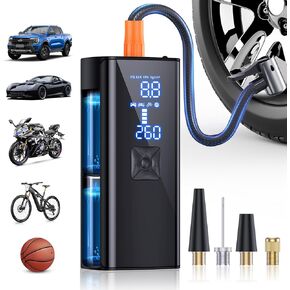 Tire Inflator Portable Air Compressor, 150PSI & 25000mAh Portable Air Compressor with Digital Pressure Gauge, 2X Faster Inflation Cordless Air Pump for Car, Motorcycle, Bicycle and More