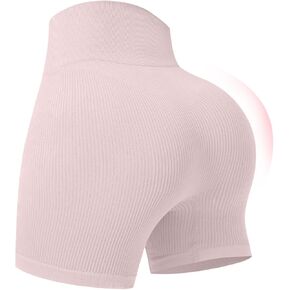 Women's Workout Gym Shorts – 5" High Waist Seamless Tummy Control, Biker Shorts Booty Athletic Shorts for Yoga Volleyball
