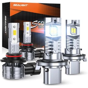 مجموعة مصابيح الإضاءة SEALIGHT H13/9008 H10/9140، تصميم 1:1، 2024 ترقية 44000LM مع مروحة تبريد 14000 دورة في الدقيقة، مصابيح بديلة لمصابيح الضباب، Plug-N-Play، حزمة من 4 in Kuwait