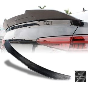 AeroBon Real Carbon Fiber Trunk Spoiler Compatible with 2017-2024 Audi A4 S4 Spoiler B9 (H Style) in Kuwait