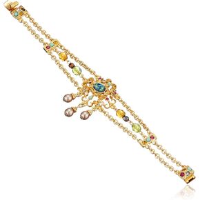 Ben-Amun Jewelry Boheme Collection Hand Made in New York Fashion Gold Plated Necklace Earrings and Bracelet, One Size (17402)