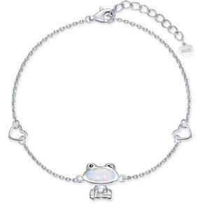 Palpitate Frog Bracelet Opal Bracelet Frog Gifts Frog Jewelry for Women Sterling Silver